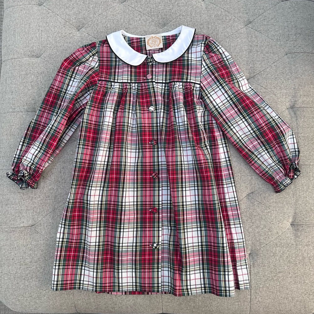 EUC THE BEAUFORT BONNET COMPANY RED AND WHITE PLAID CHRISTMAS DRESS